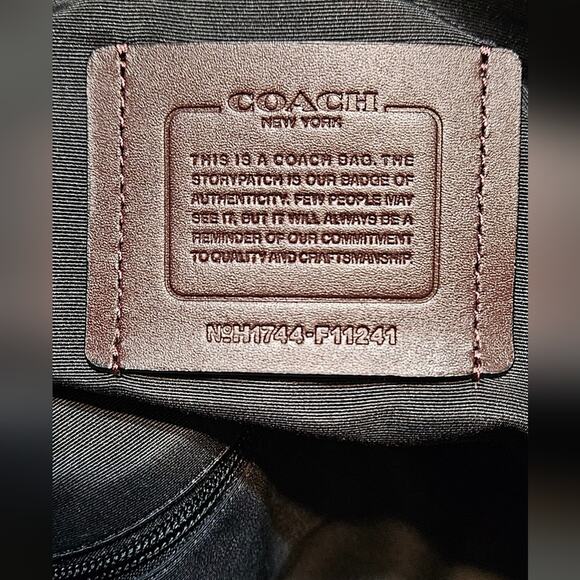 Coach Charles Foldover Whipstitch Tote Buffalo Ebossed - Picture 6 of 10